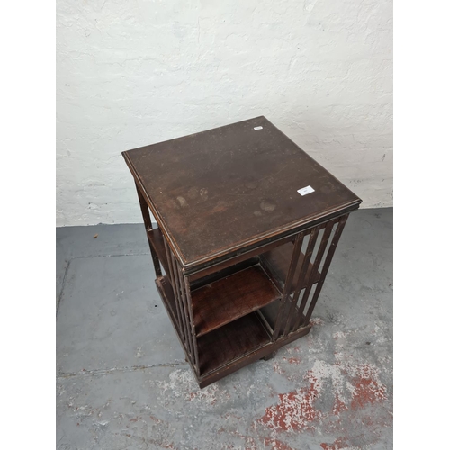 427 - An Edwardian mahogany revolving bookcase