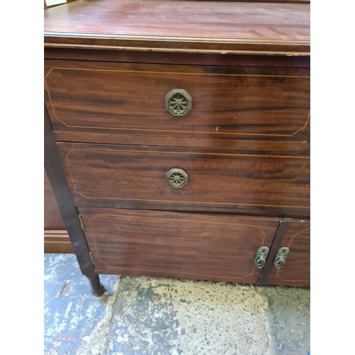 431 - An Edwardian inlaid mahogany two piece bedroom suite