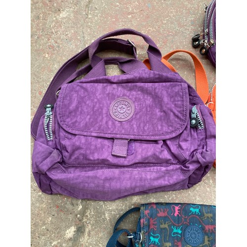 1277A - Five various Kipling handbags and one other branded smaller bag