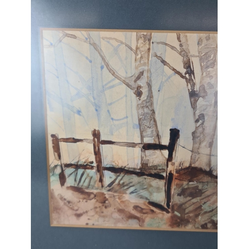 272 - A late 20th century framed watercolour depicting woodland scene signed and dated lower right J. Hami... 