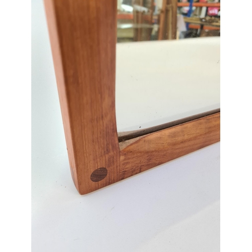 284 - A 1960s Danish Aksel Kjersgaard for Odder teak framed mirror - approx. 105cm x 59cm