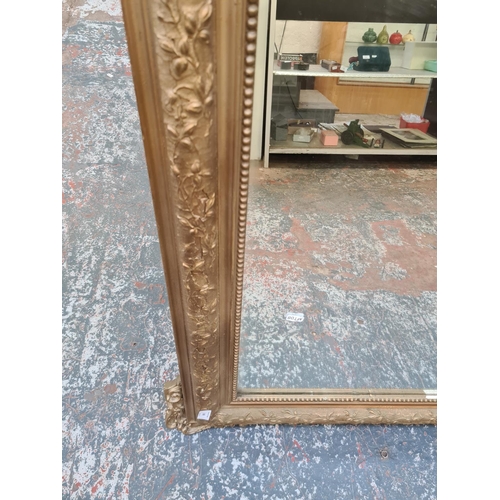 286 - A large Victorian gilt framed mirror - approx. 122cm high x 86cm wide