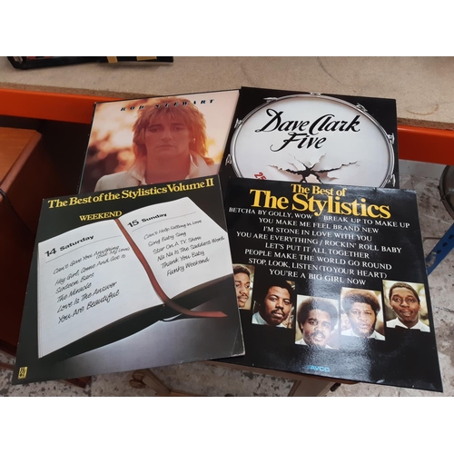 1008 - A collection of LP vinyl records to include Rod Stewart, Dave Clark Five, Stylistics, Abba, Mike Old... 