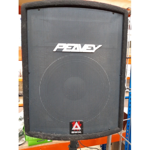 1040 - A Peavey PA system to include XR800F+ 1000w powered mixer, pair Hisys 1RX speakers, pair Pro-Sub spe... 