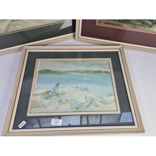 316 - Three framed Sir William Russell Flint prints