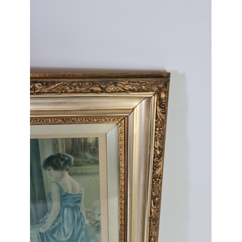 317 - A framed print of a lady and two young girls by Bessie Pease Gutmann - approx. 56cm x 46cm