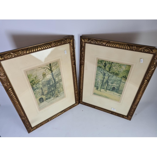 318 - Two framed pencil signed prints by F. Robson