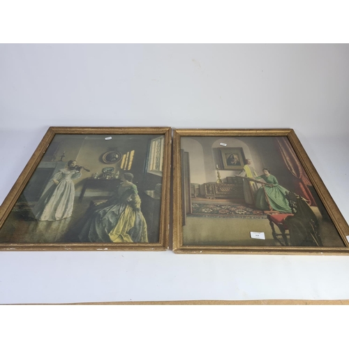 319 - Two vintage gilt framed prints of paintings by L. Campbell Taylor R.A., one titled 'Enchantment', th... 