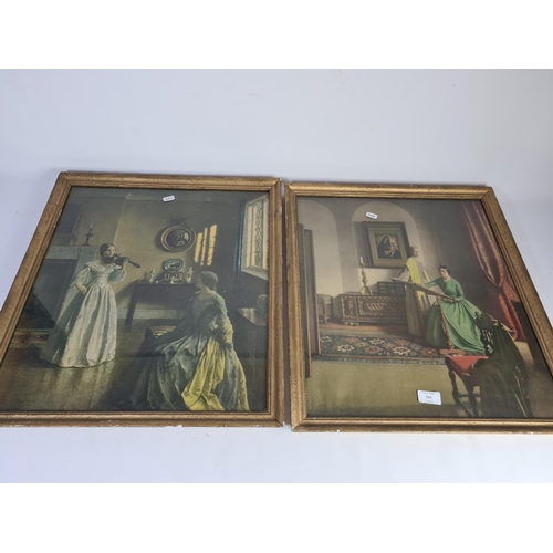 319 - Two vintage gilt framed prints of paintings by L. Campbell Taylor R.A., one titled 'Enchantment', th... 