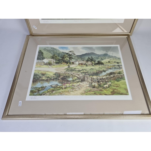 325 - Two framed pencil signed prints by Judy Boyes - approx. 69cm x 54cm