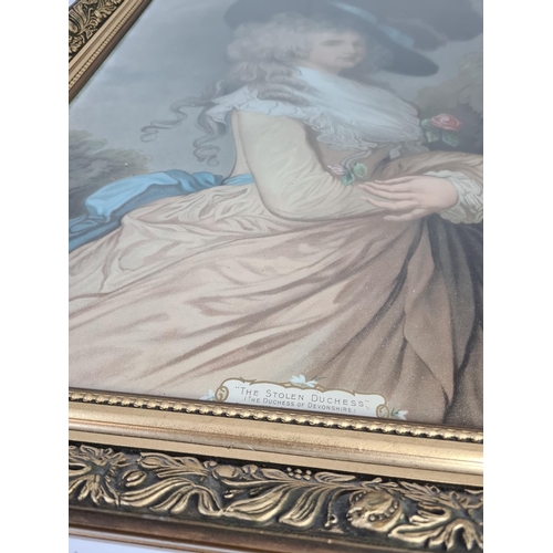 327 - A framed ‘The Stolen Duchess’ print originally by Thomas Gainsborough - approx. 71cm x 56cm