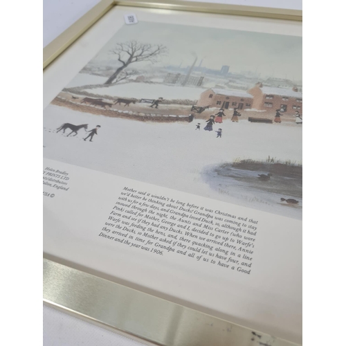 343 - Two framed Helen Bradley prints, one titled ‘Going Through the Woods’ and one titled ‘Buying Ducks F... 
