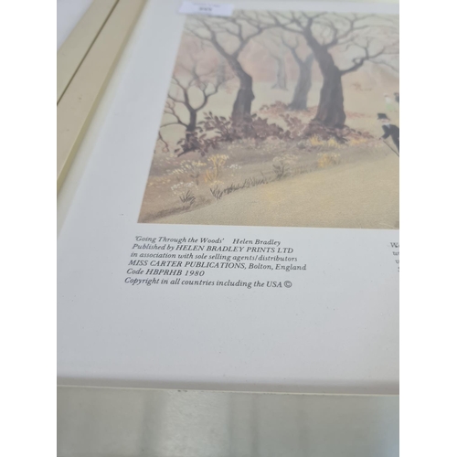 343 - Two framed Helen Bradley prints, one titled ‘Going Through the Woods’ and one titled ‘Buying Ducks F... 