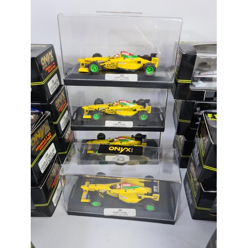 232 - Twenty five Onyx Formula 1 model cars