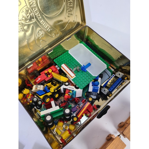 236 - A collection of Lego and a wooden model train with carriages