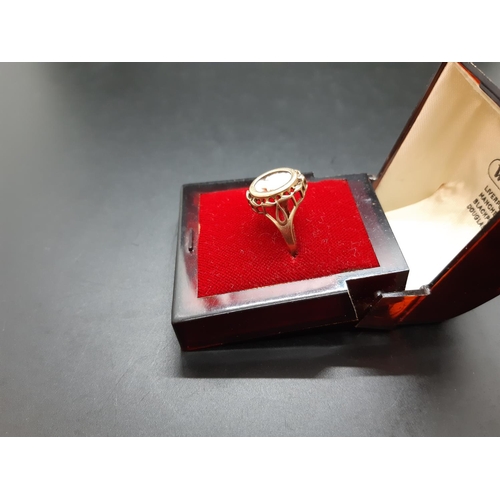 19 - A hallmarked 9ct gold cameo ring - size N ½ and approx. 2.08 grams