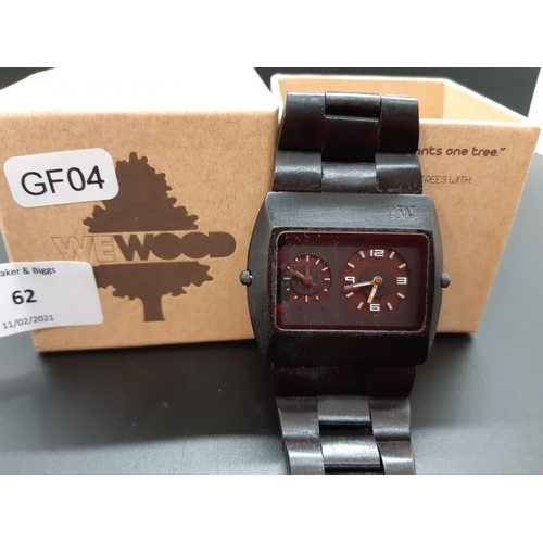 62 - A boxed WeWood gents wristwatch