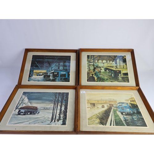 1337 - Four framed Scammell truck prints