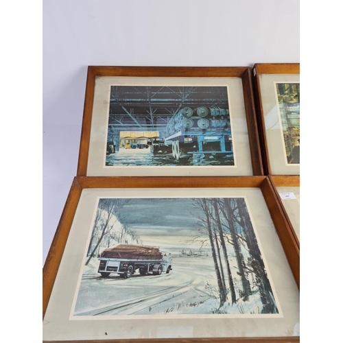 1337 - Four framed Scammell truck prints