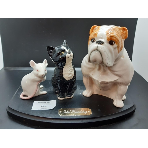 111 - A Beswick 'Solid Friendship' group figurine - model no. 4677 - approx. 14cm high x 22cm wide
