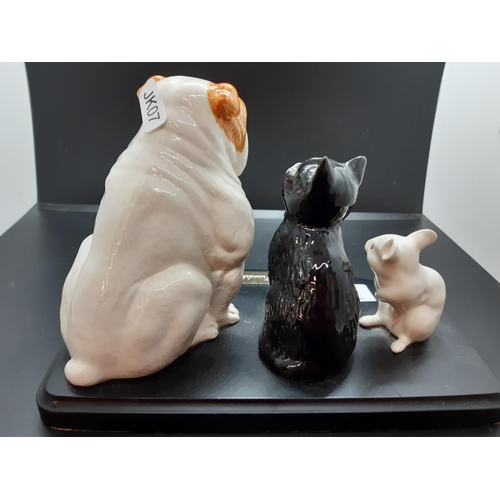 111 - A Beswick 'Solid Friendship' group figurine - model no. 4677 - approx. 14cm high x 22cm wide