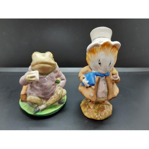 116 - Three Beswick Beatrix Potter figurines to include Mr. Jeremy Fisher, Aunt Pettitoes and Amiable Guin... 