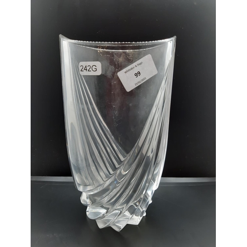 99 - A contemporary Waterford Marquis cut glass vase - approx. 25cm high