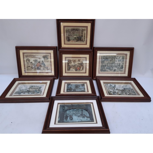 1316 - Eight Anton Pieck decoupage pictures by Kelowna Crafts