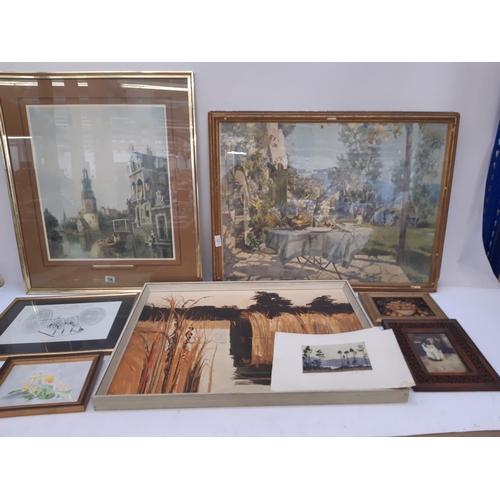 1321 - Seven various framed pictures