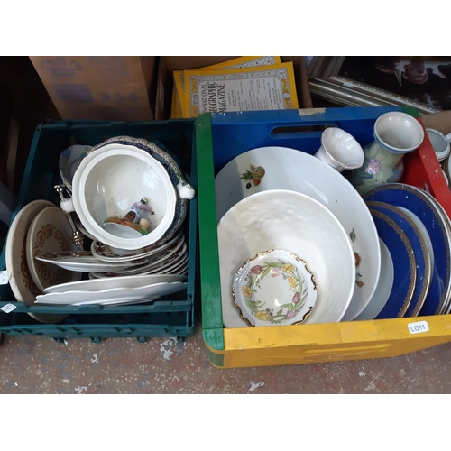 1340A - Four boxes of mixed china