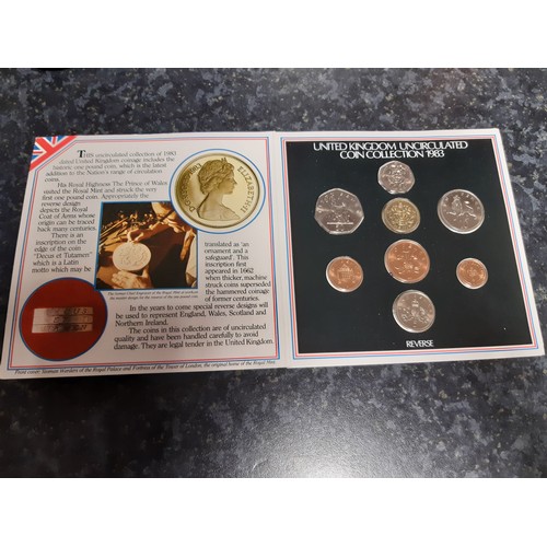 1384 - Three boxes containing UK Uncirculated Coin Collection 1983, CDs, brass mantel clock, boxed Nokia ph... 