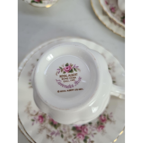 294 - A twenty piece Royal Albert Lavender Rose part tea set comprising six tea cups, six saucers, six sid... 