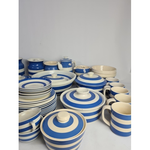 303 - Approximately one hundred pieces of T. G. Green Pottery Traditional Cornishware