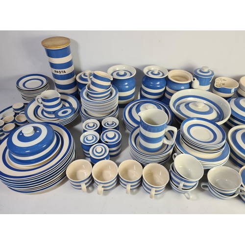 303 - Approximately one hundred pieces of T. G. Green Pottery Traditional Cornishware