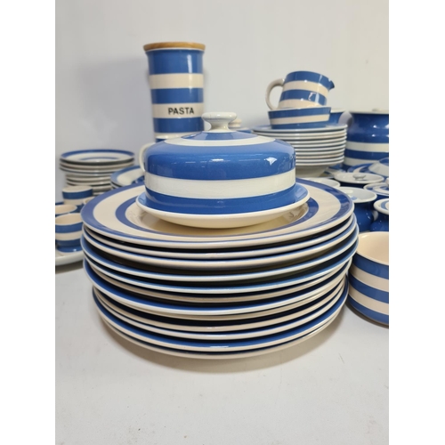 303 - Approximately one hundred pieces of T. G. Green Pottery Traditional Cornishware