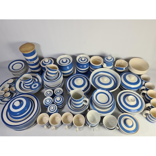 303 - Approximately one hundred pieces of T. G. Green Pottery Traditional Cornishware