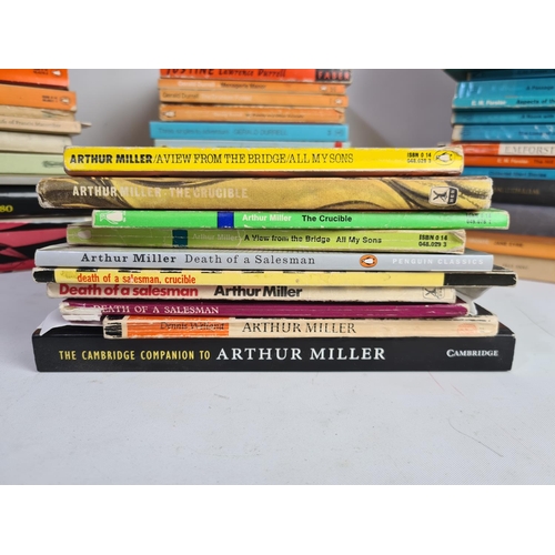 339 - A large collection of assorted books to include authors John Steinbeck, Susan Hill, Arthur Miller et... 