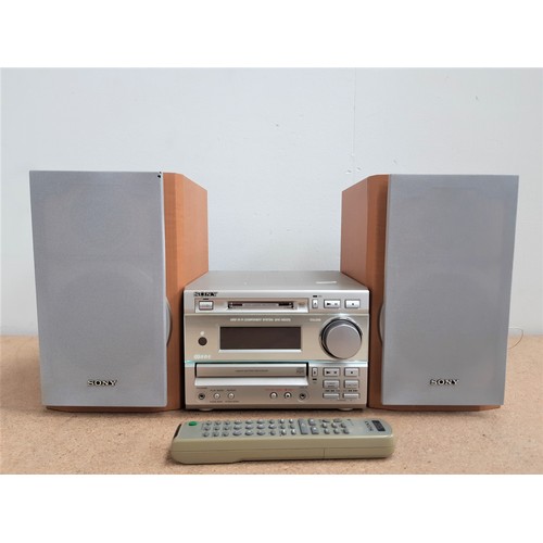 A Sony HCD-MD373 Mini hi-fi system comprising Mini Disc, CD player