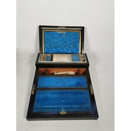 309 - Two 19th century wooden boxes, one pine lidded box and one burr walnut writing slope