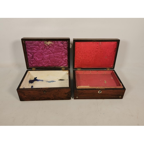 325 - Two 19th century rosewood work boxes