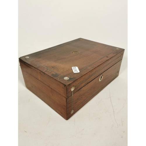 325 - Two 19th century rosewood work boxes