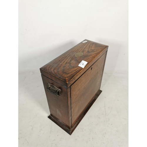 327 - An early 20th century oak cutlery box containing Hammond Creake & Co cutlery - approx. 32cm high x 3... 