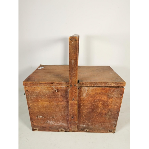 334 - A 19th century elm sewing box - approx. 45cm high x 44cm wide x 27cm deep