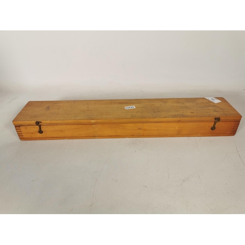 378 - A WW2 period cased 'Astonmanda' wood and brass maritime drafting rolling ruler, dated 1943 - approx.... 