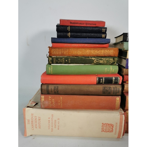 406 - A large collection of vintage books to include 'Cambridge Ancient History', 'The Three Musketeers', ... 