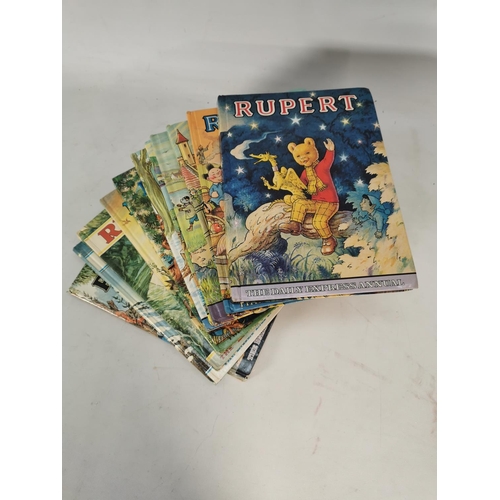 407 - Fifteen various Rupert annuals ranging from 1956 - 1990