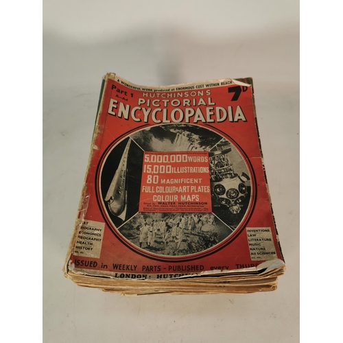 414 - A box containing a large quantity of Hutchinson's pictorial encyclopedias