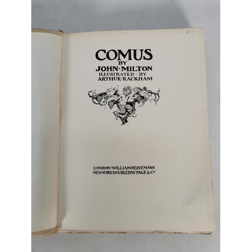 417 - A first edition Comus hardback book by John Milton and Illustrated by Arthur Rackham complete with a... 