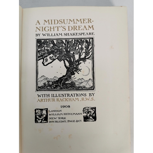 418 - A Mid Summer Nights Dream hardback book by William Shakespeare and illustrated by Arthur Rackham wit... 