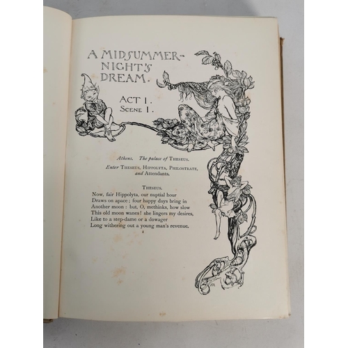 418 - A Mid Summer Nights Dream hardback book by William Shakespeare and illustrated by Arthur Rackham wit... 